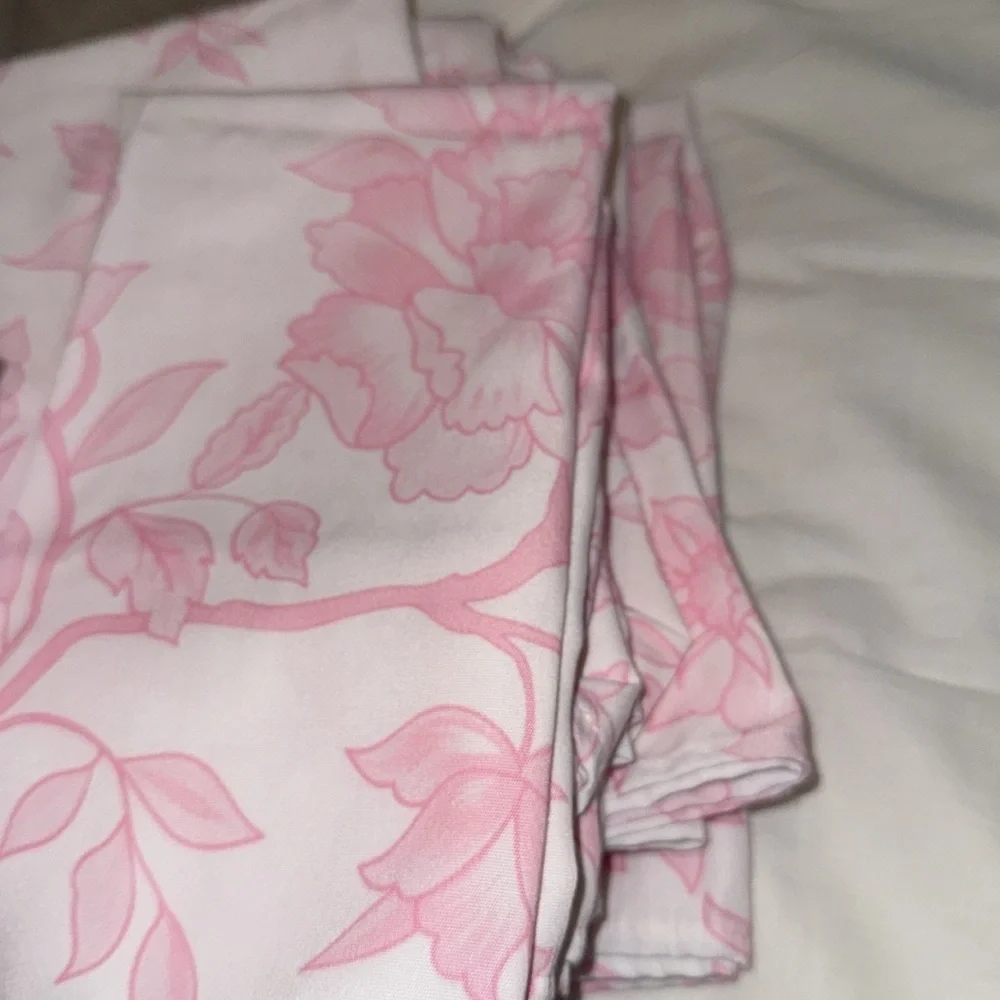 Pink Floral cloth napkins - Picture 4 of 4